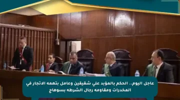 عاجل اليوم.. الحكم بالمؤبد على شقيقين وعامل بتهمة الاتجار في المخدرات ومقاومة رجال الشرطة بسوهاج